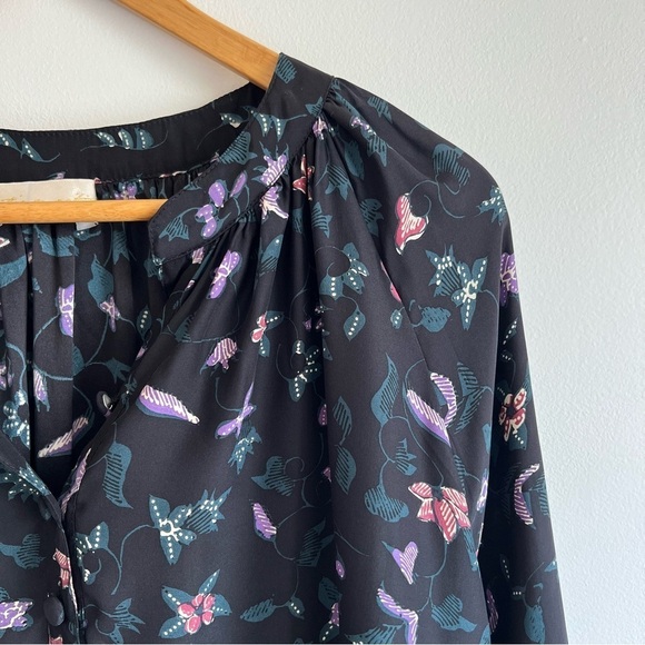 Natalie Martin Renata Blouse in Lotus Print Nero - Picture 9 of 16